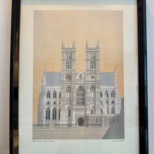Westminster Abbey by Andras Kaldor - Fine Art Poster with frame